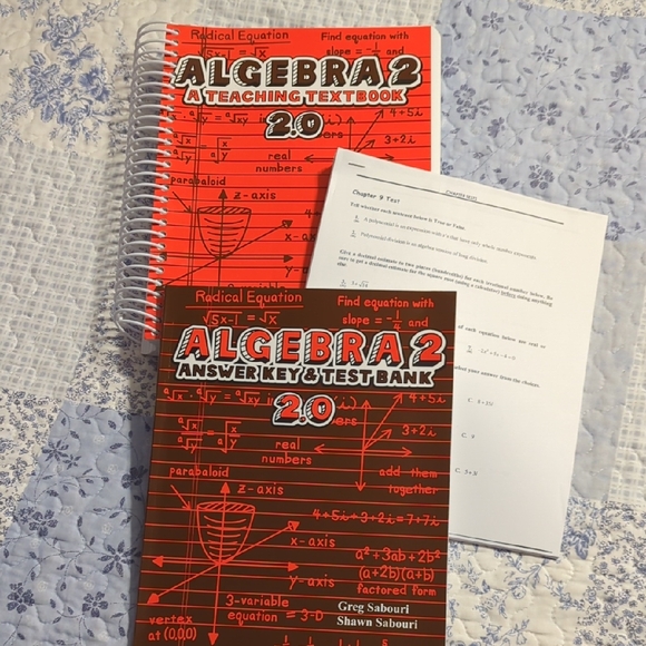 Algebra 2 A Teaching Textbook, Answer Key and Test Bank Book - Picture 1 of 7